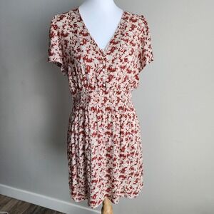 See U Soon Dress Womens Small Floral Faux Wrap Mini Summer Lightweight‎ Feminine